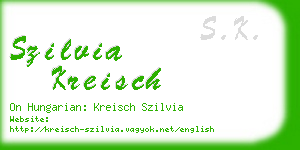 szilvia kreisch business card